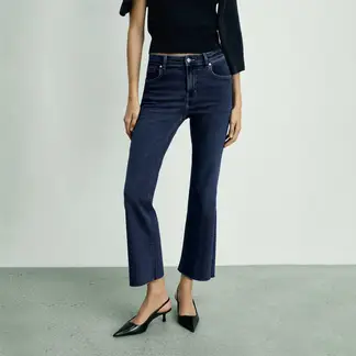 MANGO - Jean Flare Mujer Tiro medio