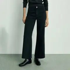 MANGO - Jean Culotte Mujer Tiro alto