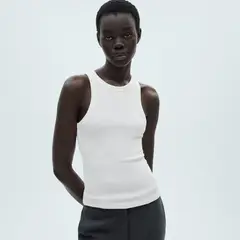 MANGO - Top esqueleto Mujer Sin mangas