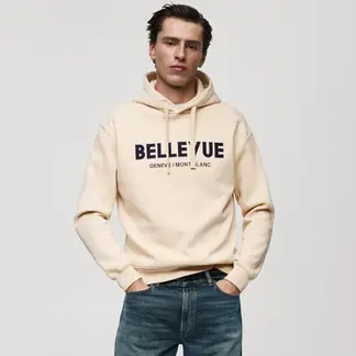 MANGO - Hoodie Hombre con Estampado de Algodón