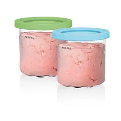 NINJA - Accesorio Vasos CREAMi X2 XSKPLID2CD compatibles con máquinas de helados CREAMi serie NC300, NC301 y NC299AMZ 0,47 lt