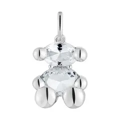 TOUS - Dije pequeño motivo oso de plata y cuarzo cristal de roca Color Bear