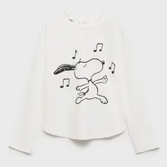 MANGO - Camiseta Niño Manga corta de Algodón Snoopy