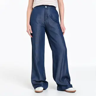 APOLOGY - Jean Wide leg Mujer Tiro medio