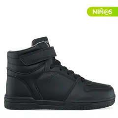 CROYDON - Tenis Negros Escolares Unisex niño con Velcro color Negro