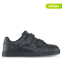 CROYDON - Tenis Negros Escolares Unisex niño con Velcro color Negro
