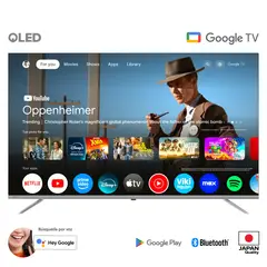 JVC - Televisor QLED 58 pulgadas Frameless Multituner QLED 4K UHD HDR Google TV OS