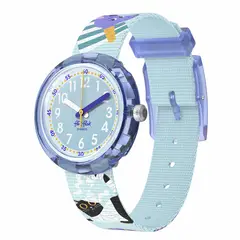 SWATCH - Reloj Flik Flak Niño TUTAN-TIME. Reloj Plástico Azul ZFPNP156
