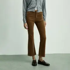 MANGO - Pantalón Flare Mujer Tiro alto