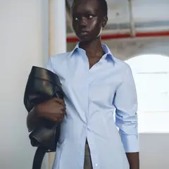 MANGO - Camisa Mujer Manga larga de Algodón