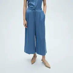MANGO - Pantalón Palazzo Mujer Tiro alto
