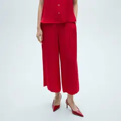 MANGO - Pantalón Palazzo Mujer Tiro alto