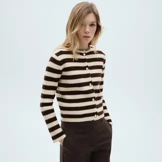 MANGO - Cardigan Mujer de Rayas
