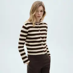 MANGO - Cardigan Mujer de Rayas