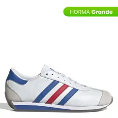 ADIDAS ORIGINALS - Tenis Moda Country II Hombre Blanco Horma Grande