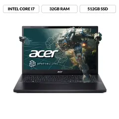 ACER - Portátil Aspire 3D | Intel Core i7 | 32GB de RAM | 512GB SSD de Almacenamiento | Windows 11 | Pantalla 15.6 pulgadas | A3D15-71GM-7782 | Computador portátil