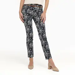 APOLOGY - Pantalón Slim Mujer Tiro medio Estampado