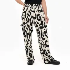 SOUTHLAND - Pantalón Wide leg Mujer Tiro alto