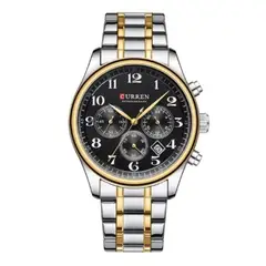 CURREN - Reloj Hombre KREe2004 . Reloj Análogo Acero Inoxidable Plateado