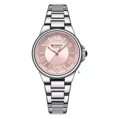 CURREN - Reloj Mujer KREe0101 . Reloj Análogo Acero Inoxidable Plateado