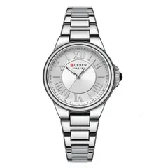 CURREN - Reloj Mujer KREe0102 . Reloj Análogo Acero Inoxidable Plateado