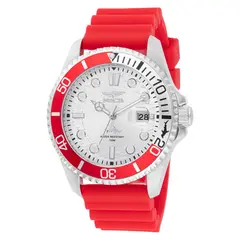 INVICTA - Reloj para Hombre Pro Diver . Reloj Análogo Silicona Rojo