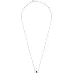 TOUS - Collar corto de plata y motivo oso pequeño en ónix Icon Color