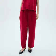MANGO - Pantalón Mujer Tiro alto