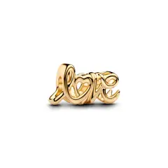 PANDORA - Charm Love Escrito a Mano Recubrimiento en Oro
