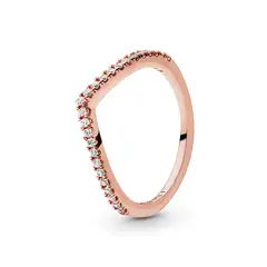 PANDORA - Anillo Deseo Clásico Resplandeciente Recubrimiento en Oro Rosa