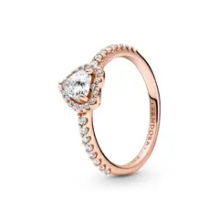PANDORA - Anillo Corazón en Relieve Recubrimiento en Oro Rosa