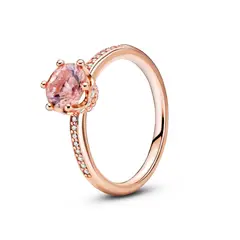 PANDORA - Anillo Corona Brillante Recubrimiento en Oro Rosa