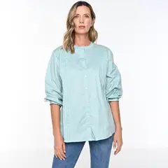 NEWPORT - Camisa Mujer Manga 3/4 de Algodón