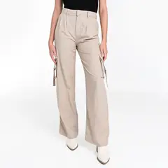 BASEMENT - Pantalón Cargo Mujer Tiro alto