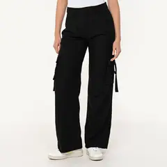 BASEMENT - Pantalón Cargo Mujer Tiro alto