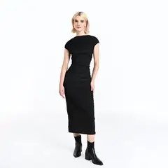 BASEMENT - Vestido Mujer Medio de Algodón
