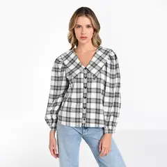 BASEMENT - Camisa Mujer Manga larga de Algodón