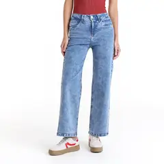 SYBILLA - Jean Recto Mujer Tiro alto de Algodón