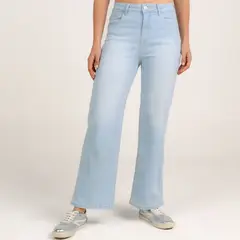 SYBILLA - Jean Recto Mujer Tiro alto de Algodón