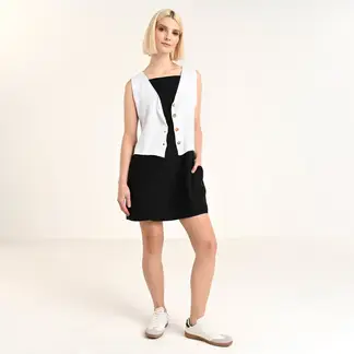 BASEMENT - Vestido Mujer Corto de Algodón