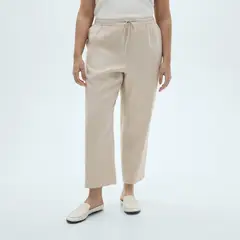 MANGO - Pantalón Recto Mujer Tiro alto