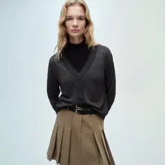 MANGO - Cardigan Mujer Tejido Manga larga