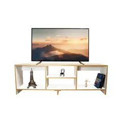 DKO DESIGN - Mesa TV Eco Plus (50x150x30) Blanco Fresno