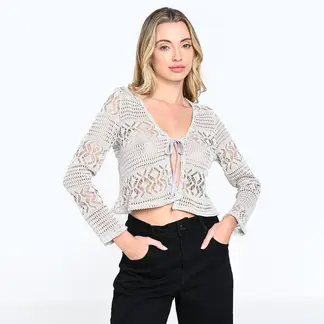 SYBILLA - Blusa Mujer Con transparencia Manga Larga