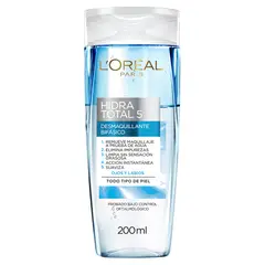 LOREAL PARIS - Agua Micelar Desmaquillante Bifásico Hidra Total 5 para Todo tipo de piel 200 ml