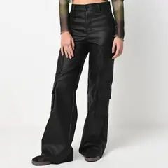 SYBILLA - Pantalón Cargo Mujer Tiro alto