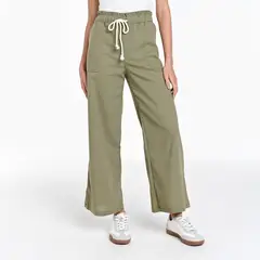UNIVERSITY CLUB - Pantalón Wide leg Mujer Tiro alto