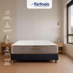 COLCHONES FANTASIA - Colchón King Resortes Colchón Litium 200 x 200 cm Fantasia - 0% Interés a 3 o 6 Cuotas Pagando con tu CMR Banco Falabella