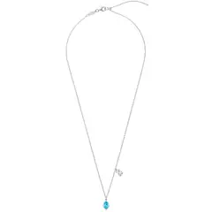 TOUS - Collar corto motivo oso de plata y zafiro azul creado en laboratorio Bold Bear LGG