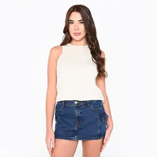 MOSSIMO - Falda Mini Mujer de Algodón